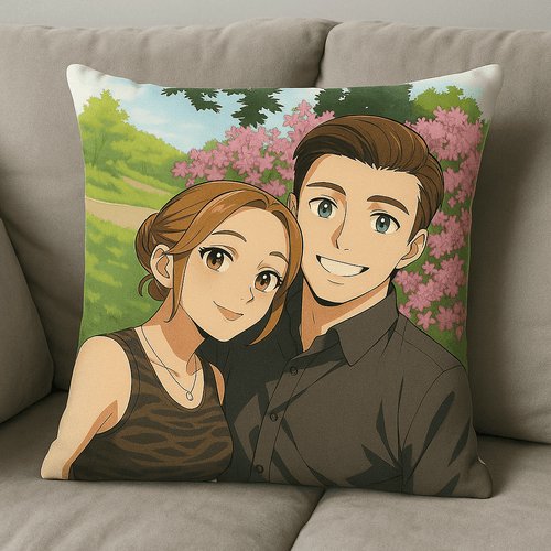 💑 Anime Style Kissen – Dein Moment als romantisches Anime-Kunstwerk